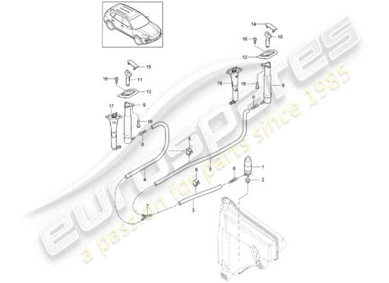 a part diagram from the porsche cayenne e2 parts catalogue