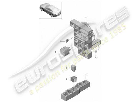 a part diagram from the porsche cayman 981 parts catalogue