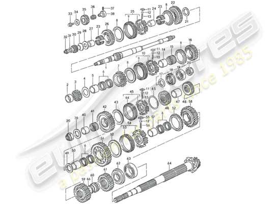 a part diagram from the porsche 959 parts catalogue