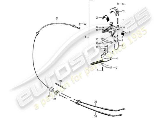 a part diagram from the porsche 356/356a parts catalogue