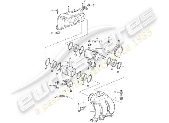 a part diagram from the porsche boxster 987 parts catalogue