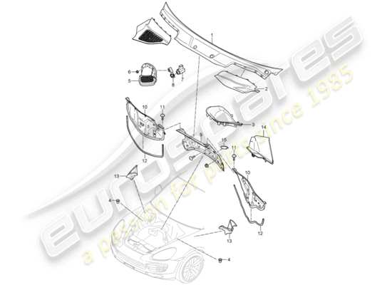 a part diagram from the porsche cayenne e2 (2011) parts catalogue