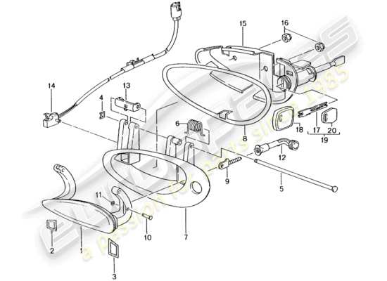 a part diagram from the porsche 996 gt3 parts catalogue