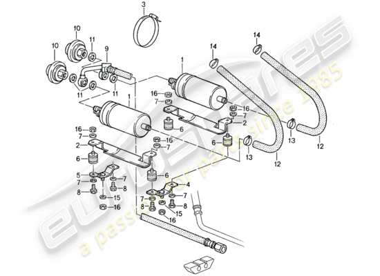 a part diagram from the porsche 959 parts catalogue