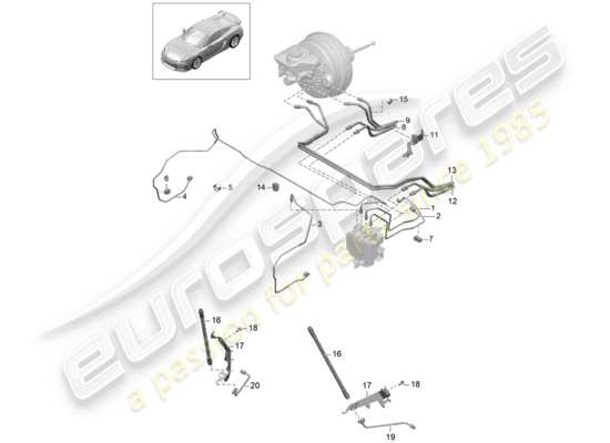 a part diagram from the porsche cayman gt4 parts catalogue