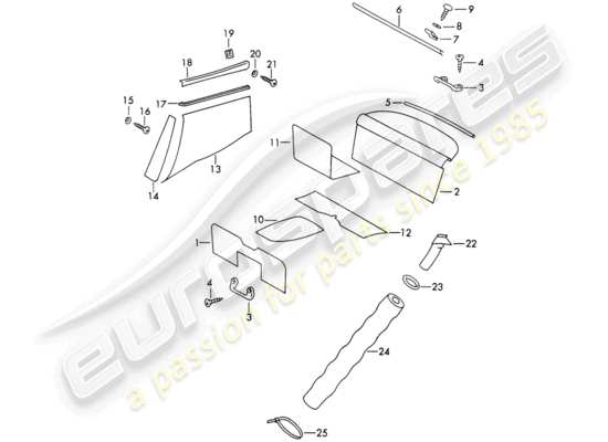 a part diagram from the porsche 911/912 parts catalogue