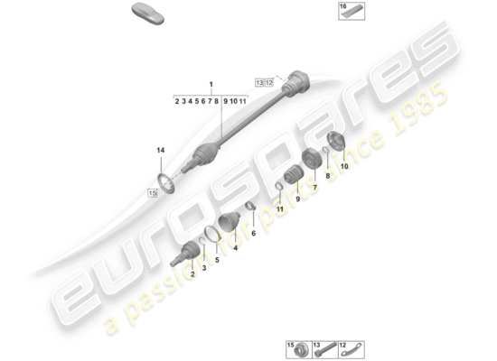 a part diagram from the porsche 992 parts catalogue