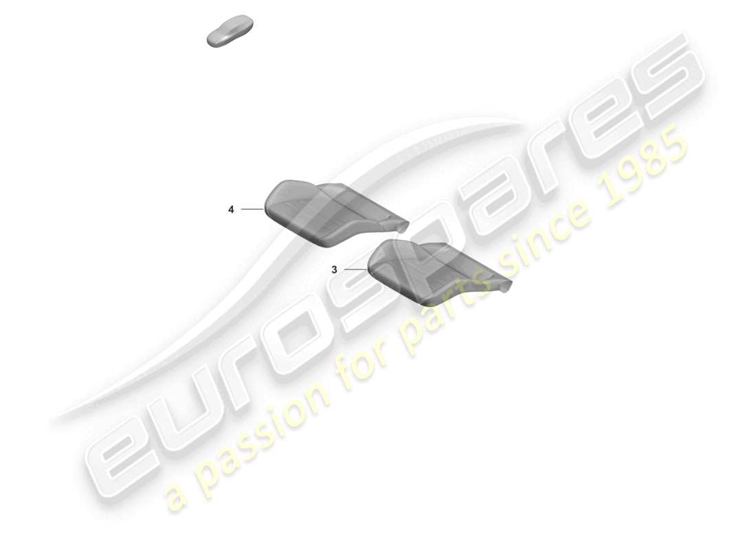 porsche 2022 (992-1 turbo / s) foam part seat cover sports seat plus for models with seat venti- lation parts diagram
