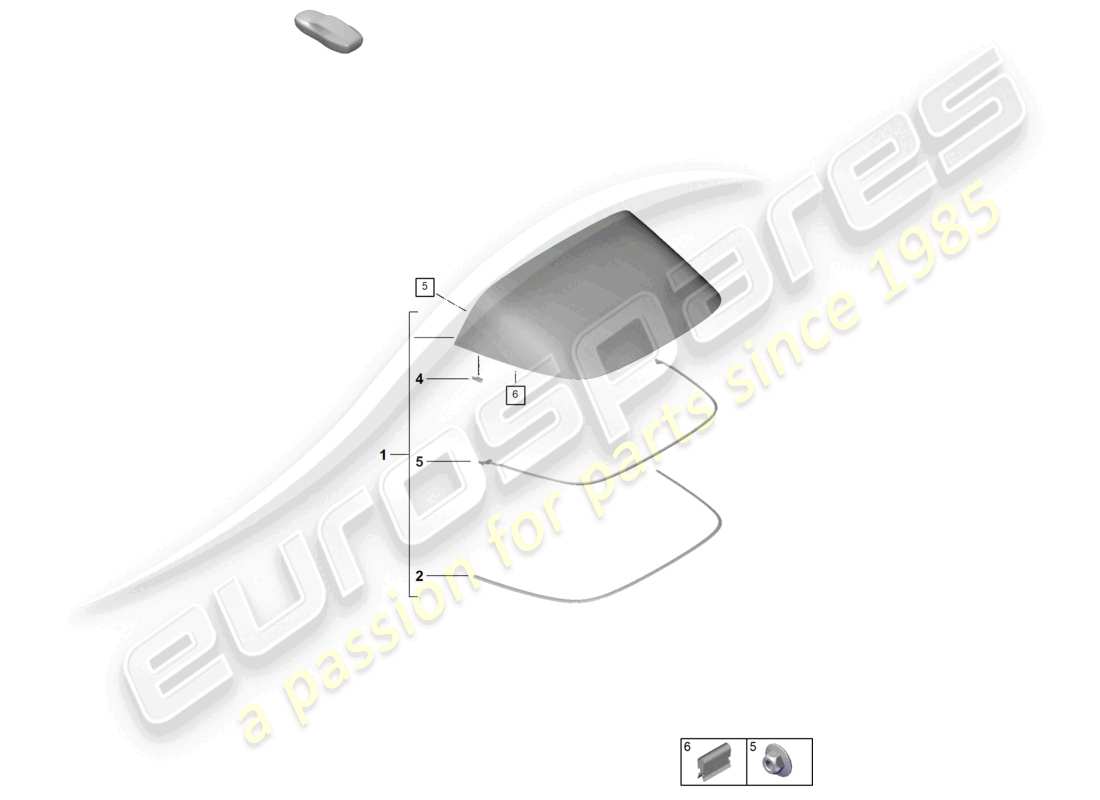 porsche 2024 (992-2) rear window part diagram