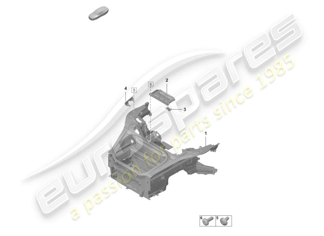 porsche 2020 (992-1 turbo / s) front end (complete) parts diagram