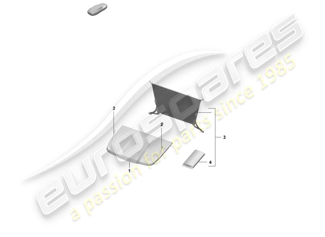 porsche 2026 (macan-e) cover for luggage compartment net partition part diagram