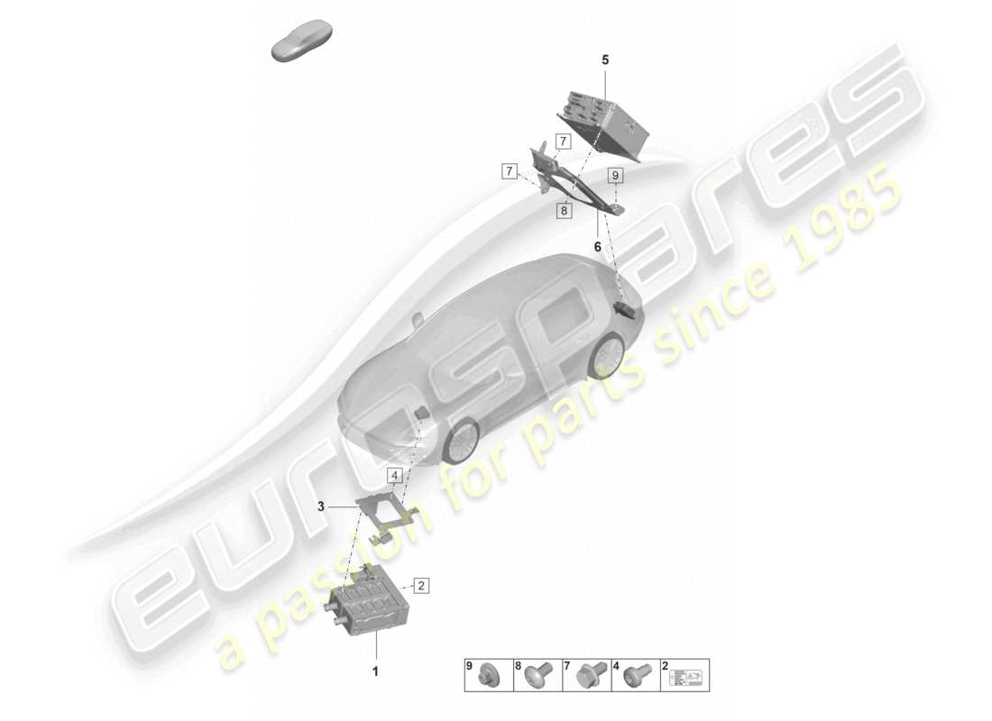 porsche 2023 (panamera 971-2) high-voltage heating (ptc) charger for high-voltage battery parts diagram