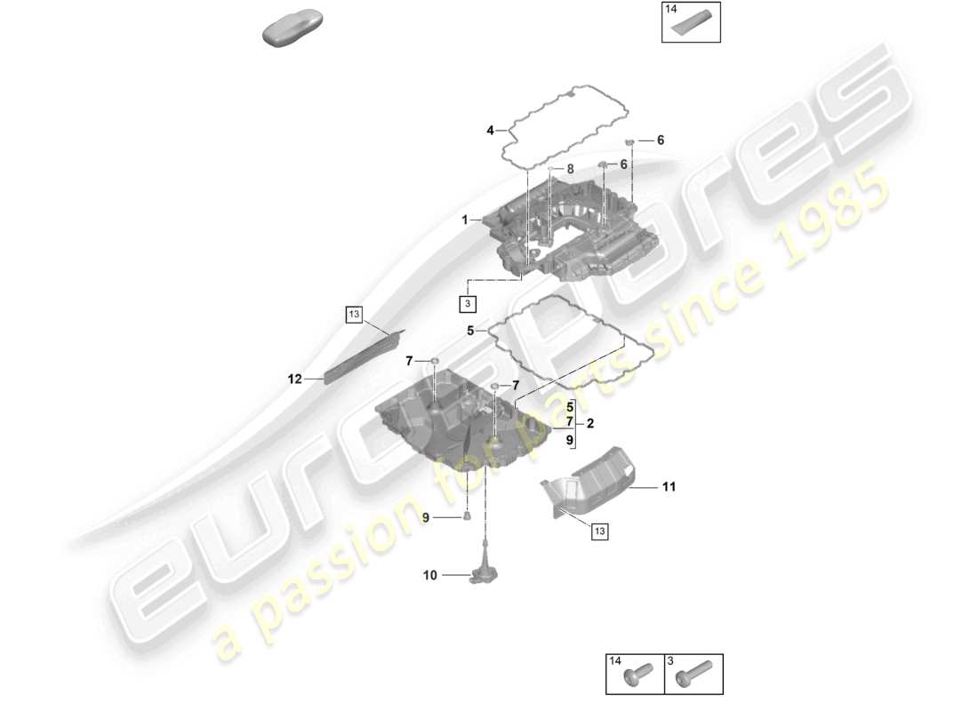 porsche 2025 (992-2) oil sump parts diagram