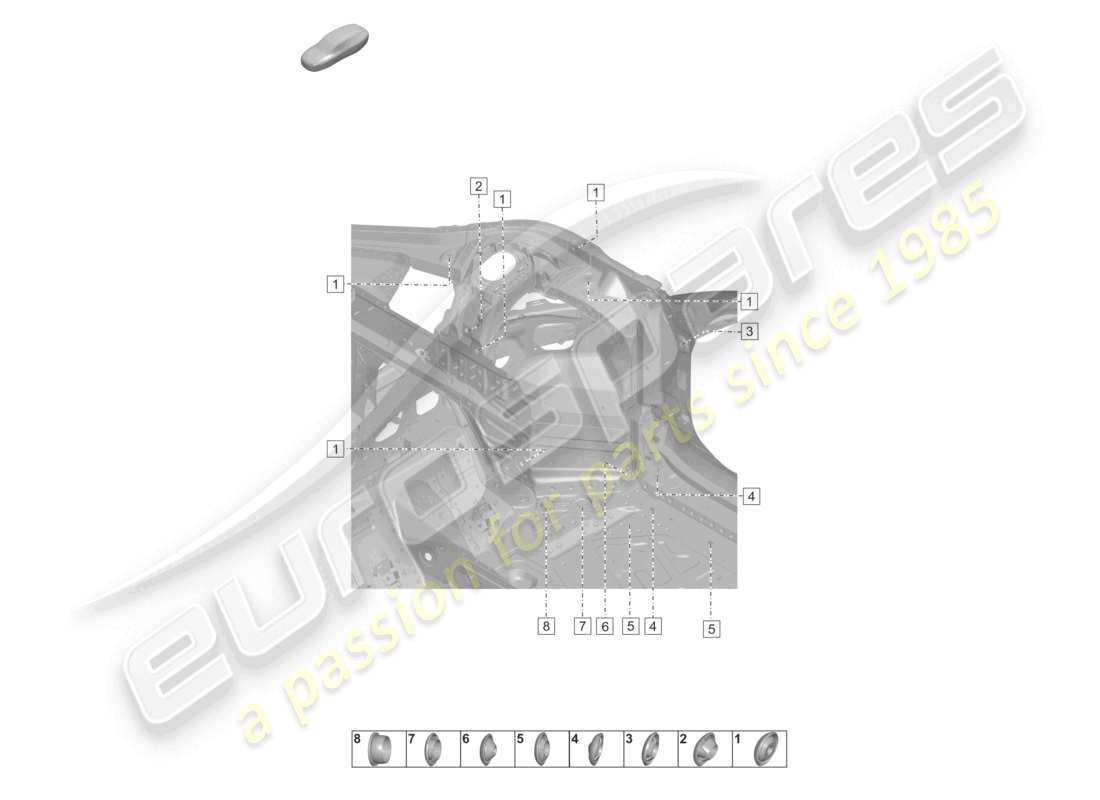 porsche 2023 (992-1 turbo / s) plugs for body front car body wheel housing parts diagram