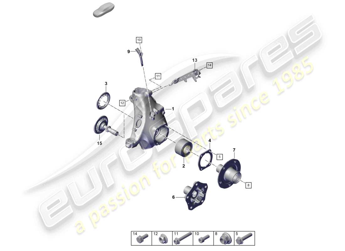 porsche 2026 (992-2 turbo / s) wheel carrier wheel hub parts diagram
