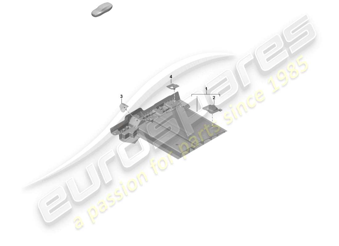 porsche 2026 (992-2 gt3) seat support bottom plate parts diagram