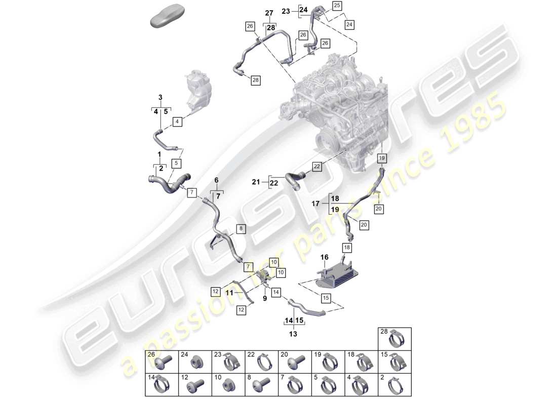 part diagram containing part number pae121036