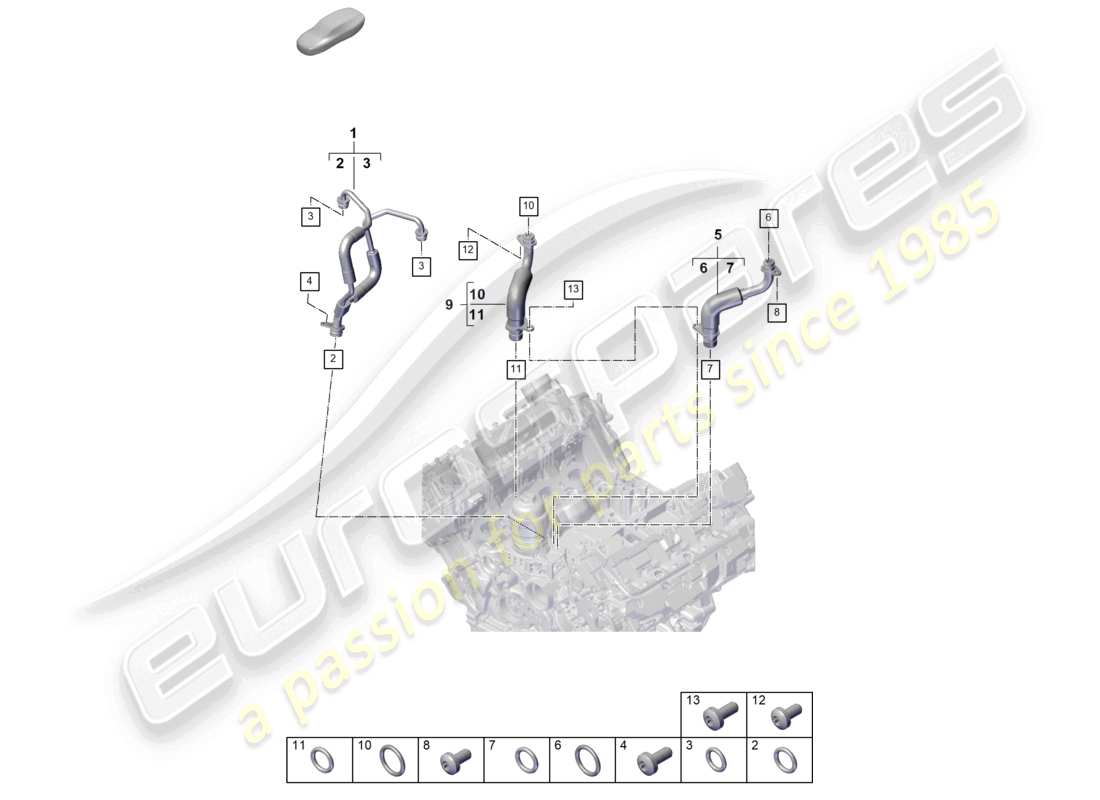 a part diagram from the porsche 2023 (cayenne e3 pa) parts catalogue