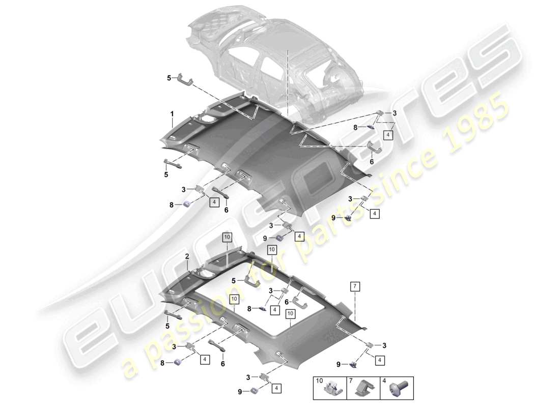 a part diagram from the porsche cayenne parts catalogue
