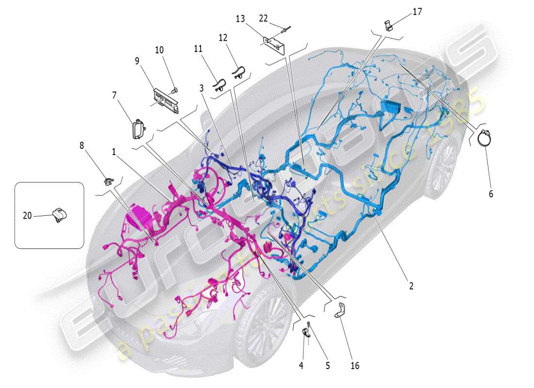maserati ghibli (2019) main wiring part diagram