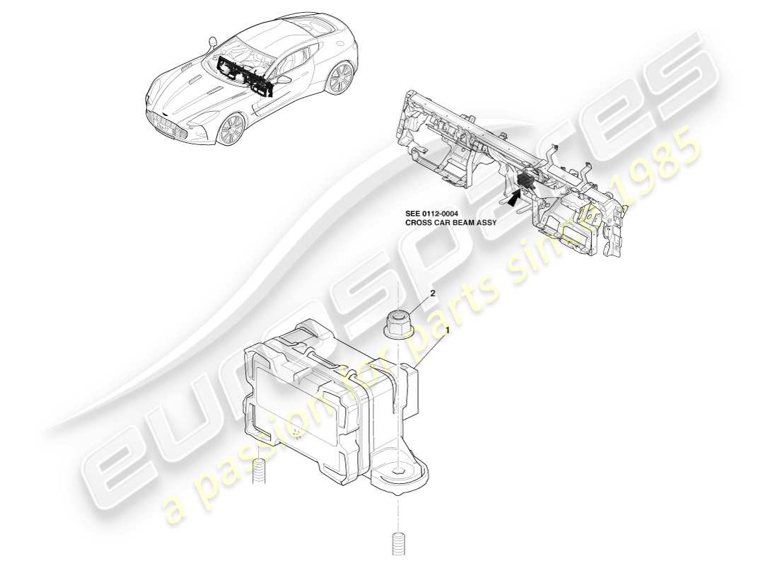 a part diagram from the aston martin one-77 parts catalogue