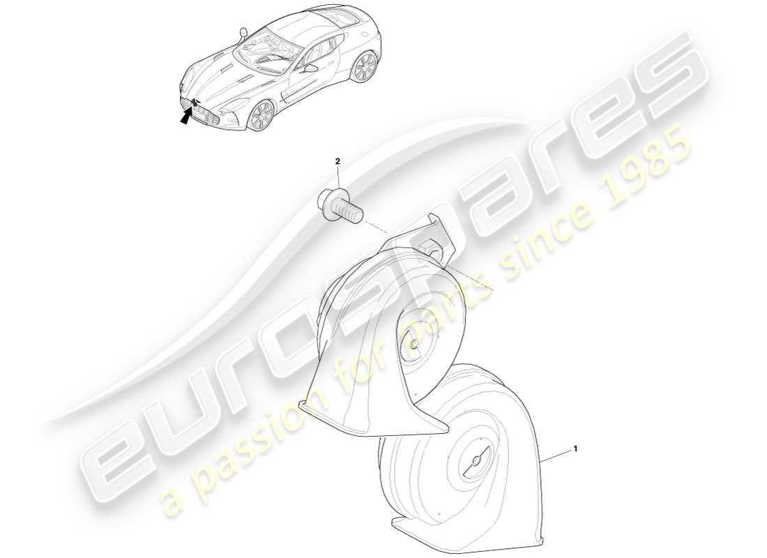 VIEW PARTS DIAGRAMS FROM THE ASTON MARTIN ONE-77 PARTS CATALOGUE a part diagram from the aston martin one-77 parts catalogue
