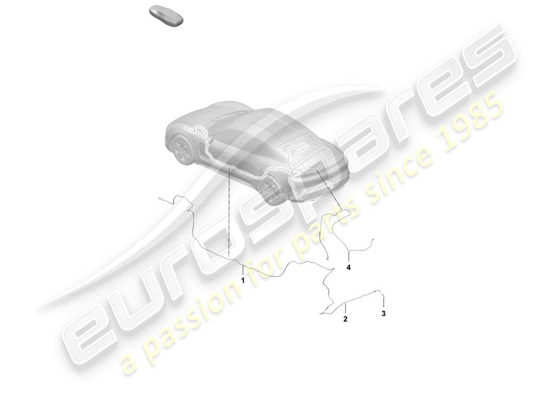 porsche 2025 (taycan 9j1-2) pipe/hose line reversing camera rear window wiper parts diagram