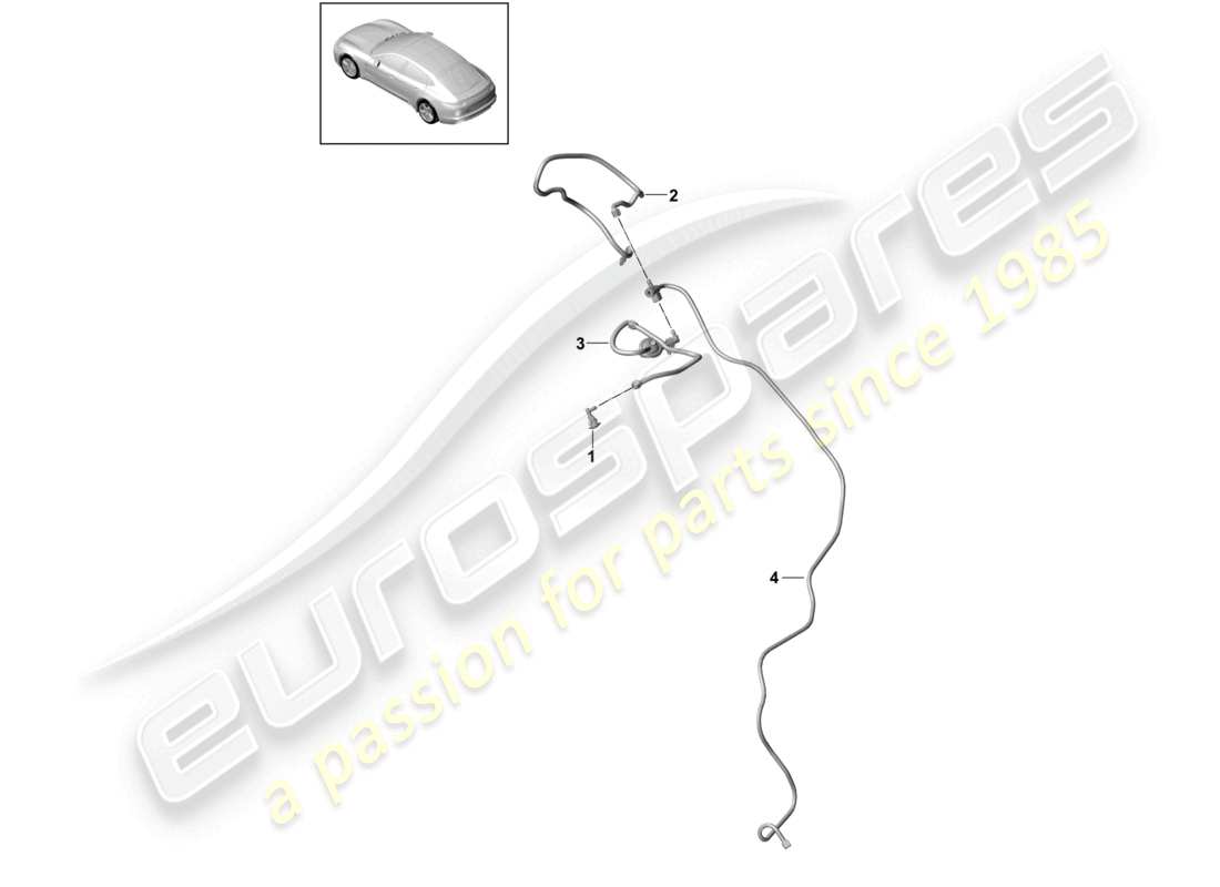 porsche 2023 (panamera 971-2) water jet rear window wiper parts diagram