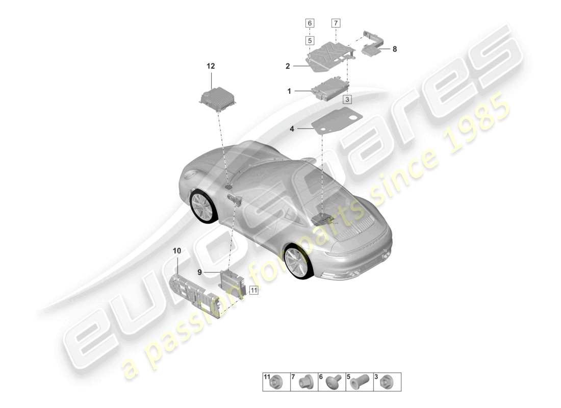 porsche 2024 (992-1) amplifiers part diagram