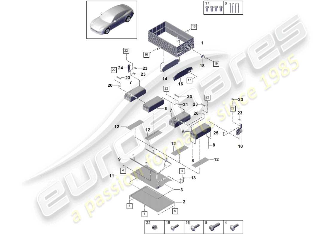 a part diagram from the porsche 2024 (cayenne e3 9ya/9yb) parts catalogue