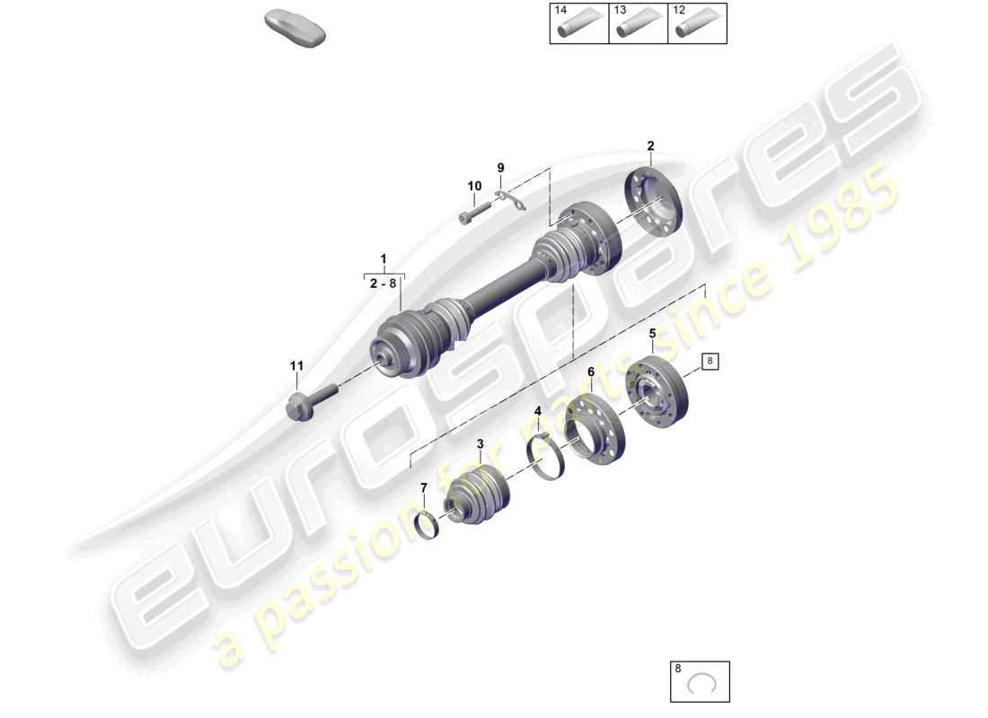 a part diagram from the porsche 2026 (992-2) parts catalogue