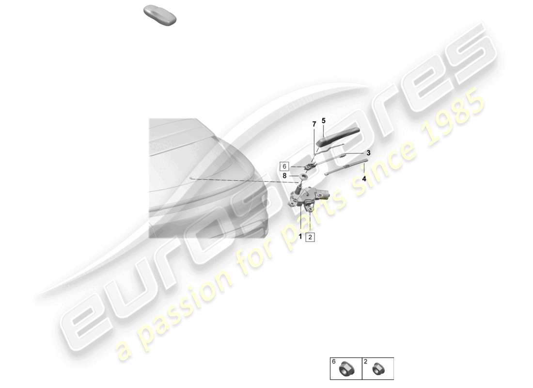a part diagram from the porsche taycan parts catalogue