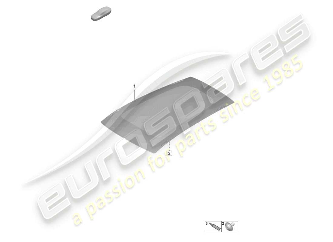 a part diagram from the porsche 2020 (taycan 9j1-1) parts catalogue
