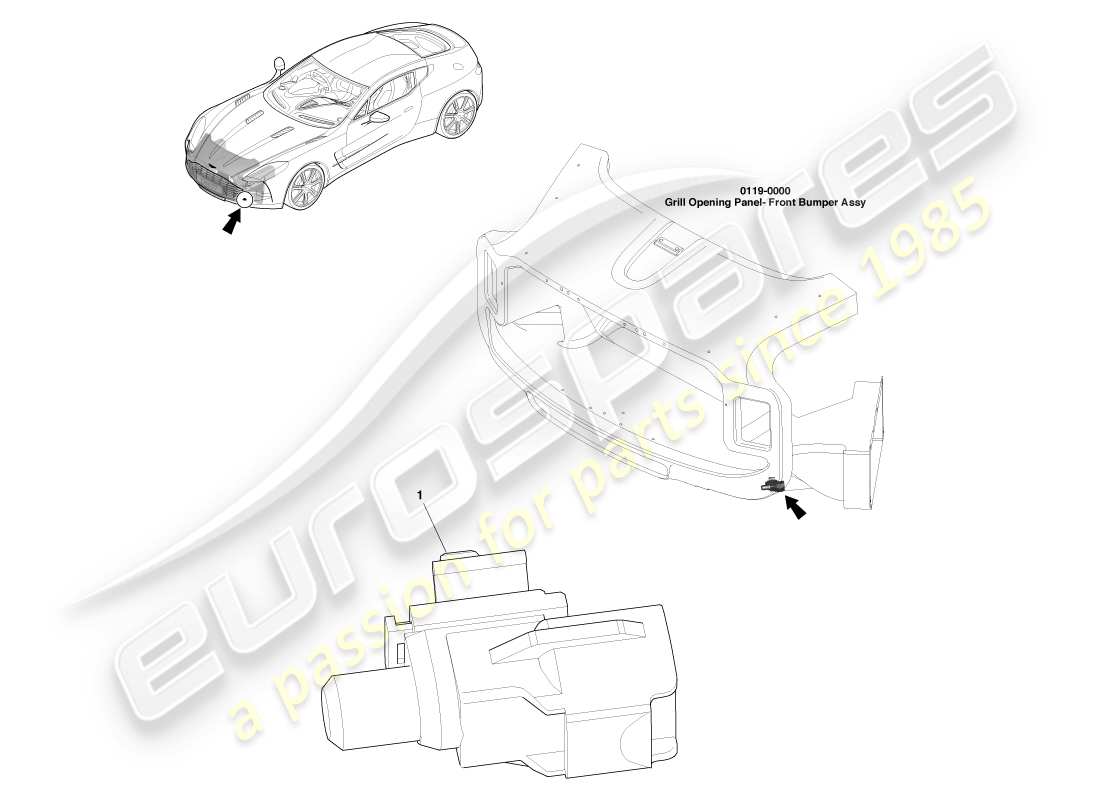 a part diagram from the aston martin one-77 parts catalogue