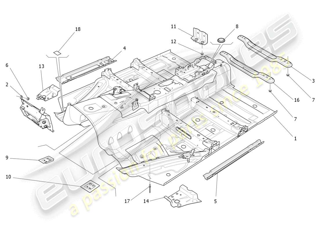 a part diagram from the maserati ghibli (2015) parts catalogue