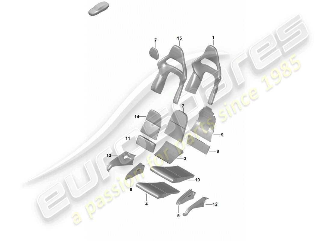 a part diagram from the porsche 2021 (718 boxster spyder) parts catalogue