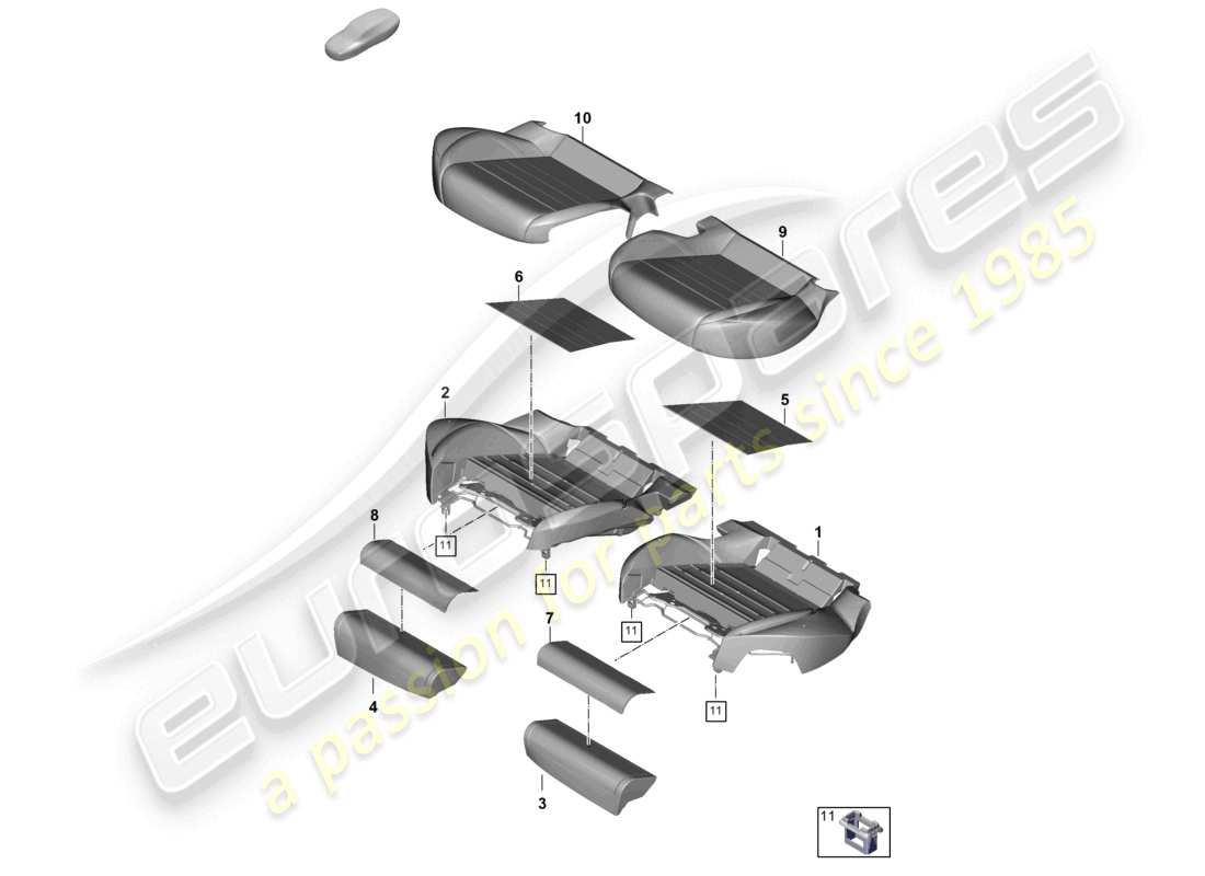 a part diagram from the porsche panamera parts catalogue