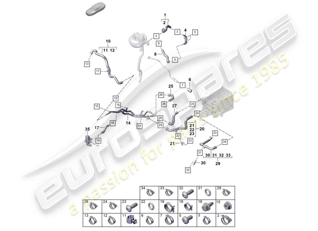 a part diagram from the porsche 2025 (cayenne e3 pa) parts catalogue