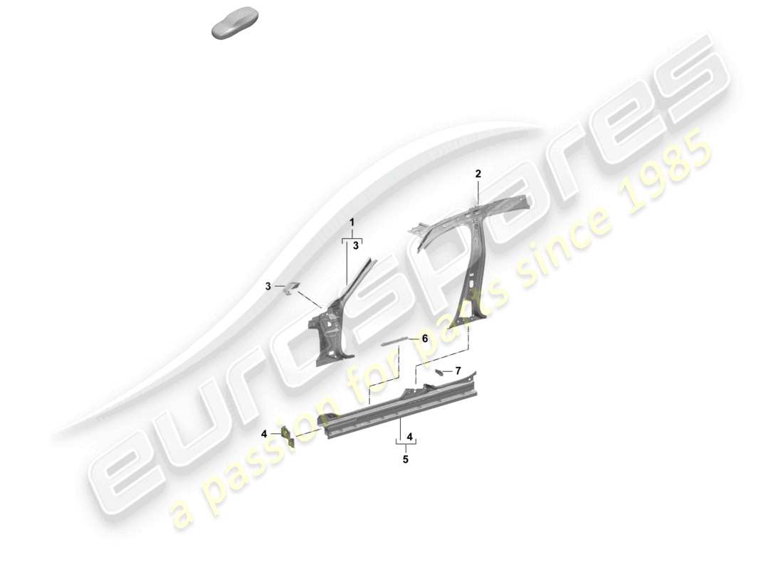 a part diagram from the porsche taycan parts catalogue