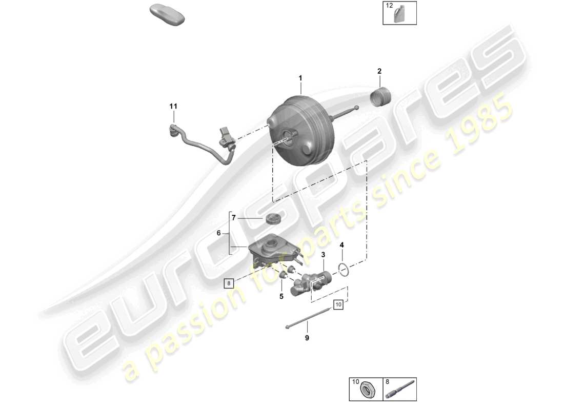 a part diagram from the porsche 2025 (718 boxster spyder) parts catalogue