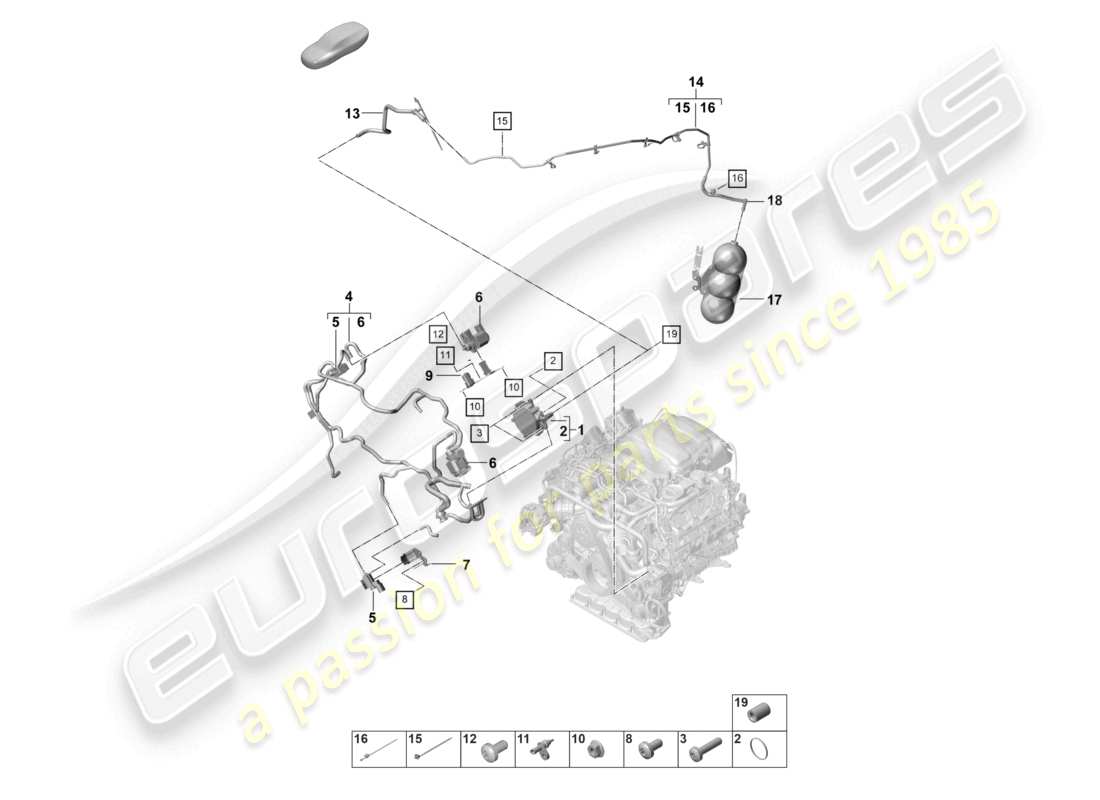 a part diagram from the porsche 2022 (panamera 971-2) parts catalogue