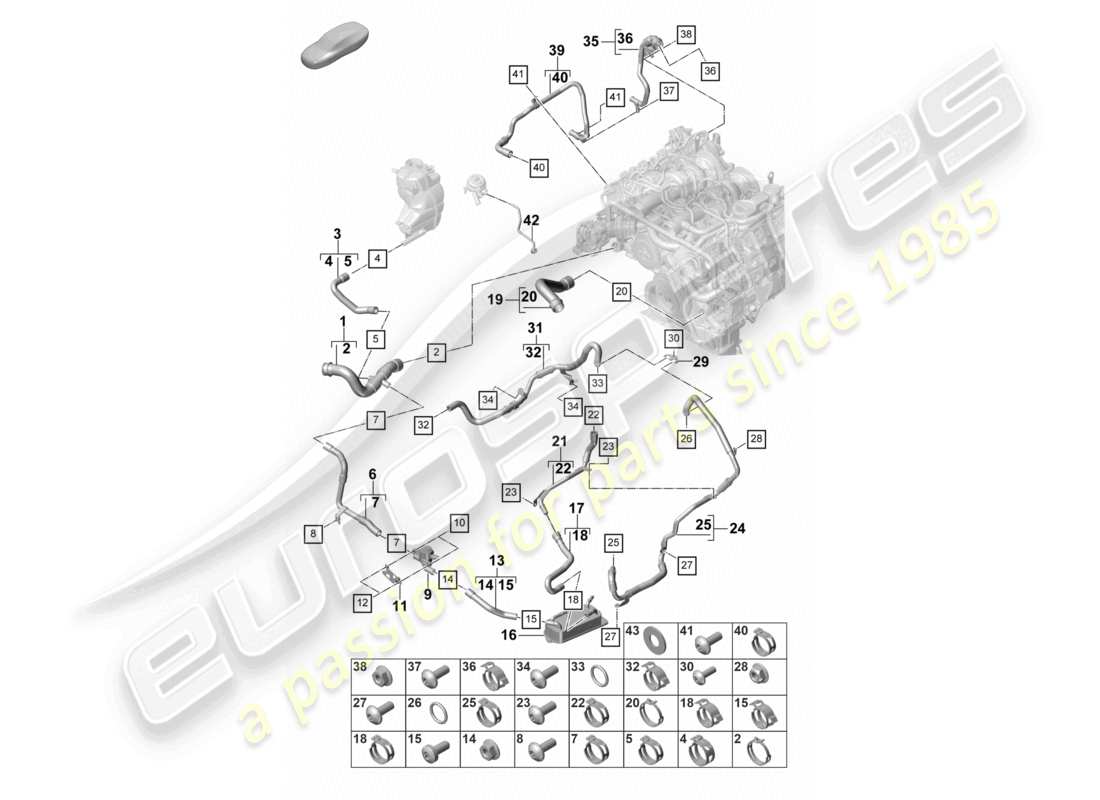 a part diagram from the porsche 2022 (panamera 971-2) parts catalogue