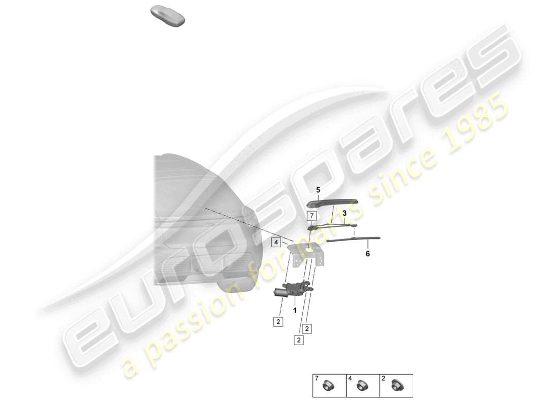 a part diagram from the porsche 2025 (macan-e) parts catalogue