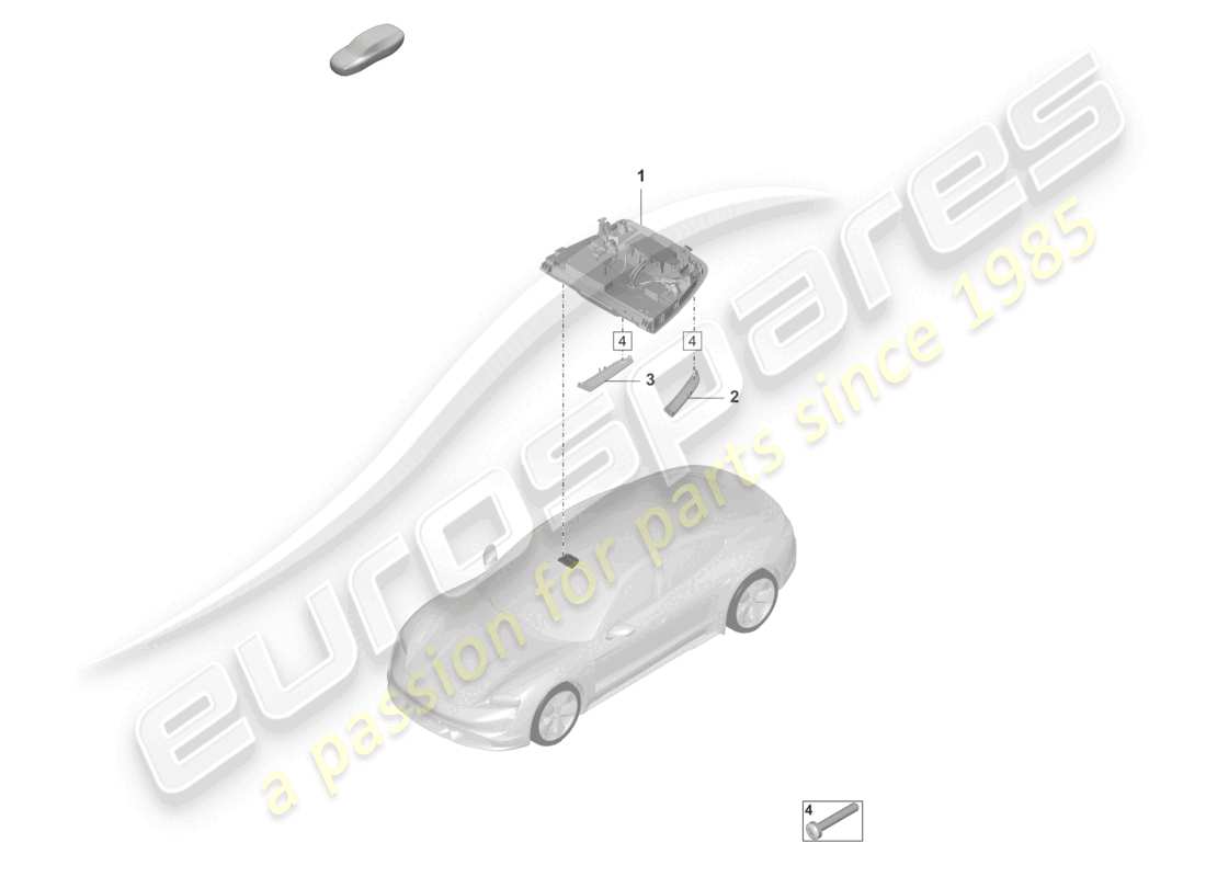 a part diagram from the porsche taycan parts catalogue