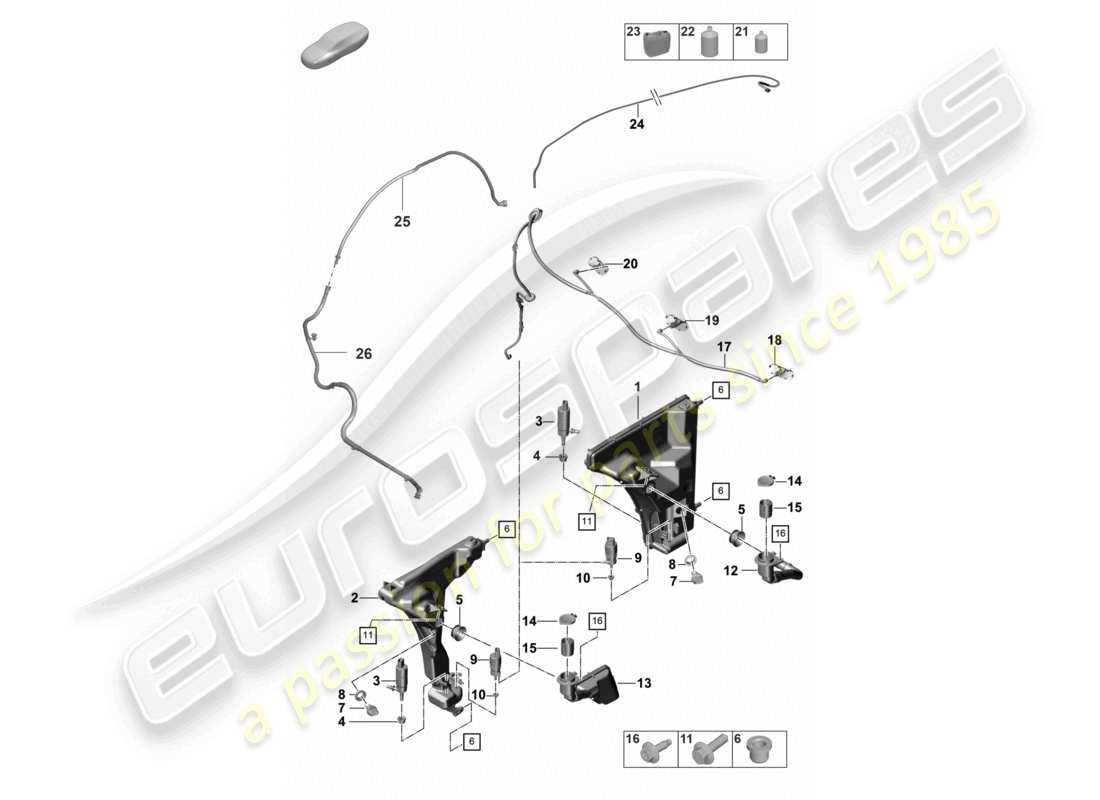 a part diagram from the porsche 2024 (panamera 971-2) parts catalogue