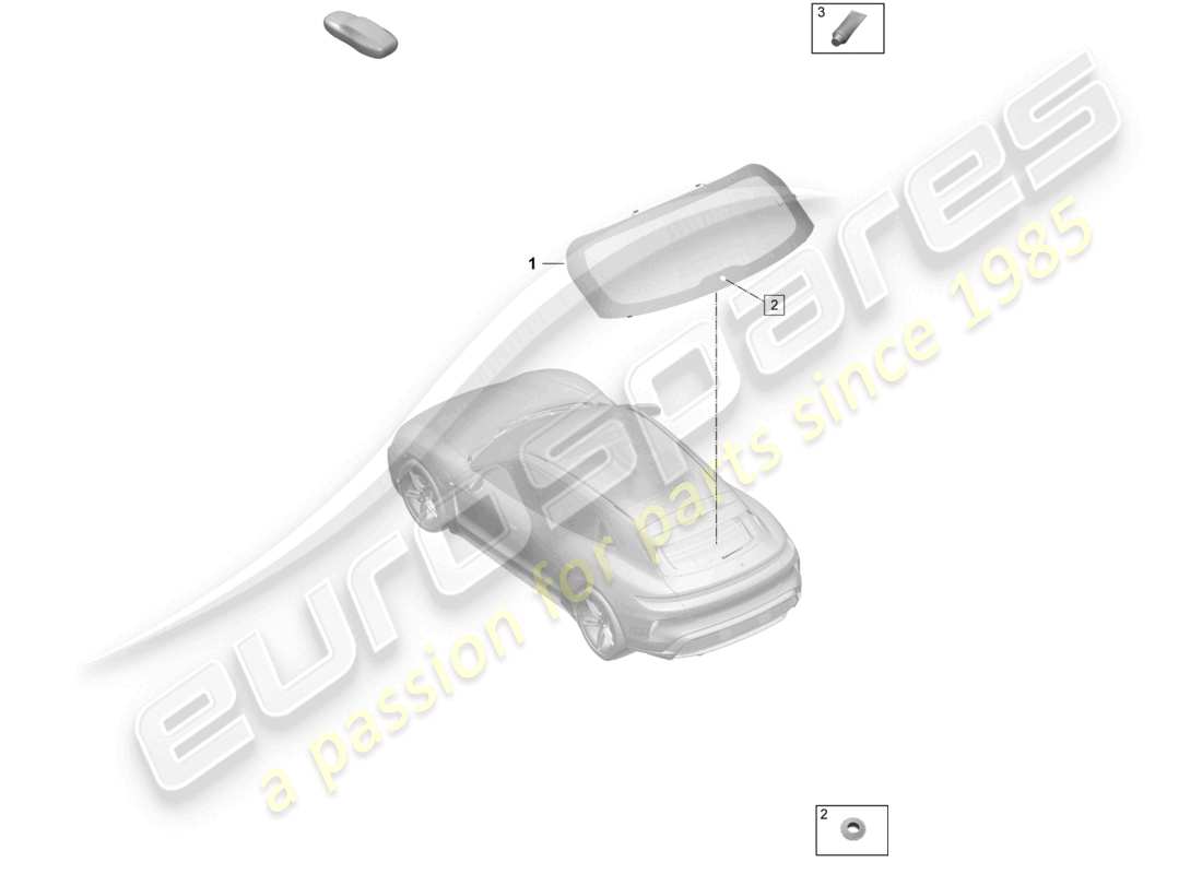 a part diagram from the porsche taycan parts catalogue