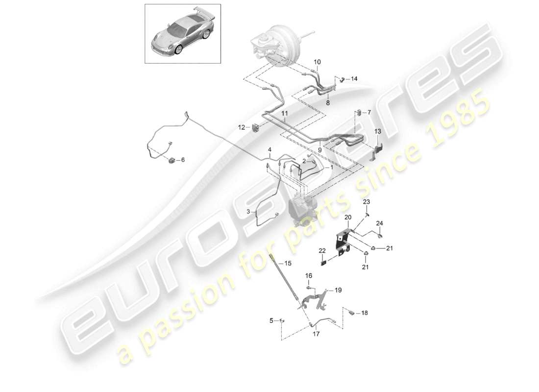 a part diagram from the porsche 2018 (991-2 turbo) parts catalogue