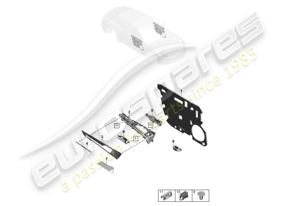a part diagram from the porsche panamera parts catalogue