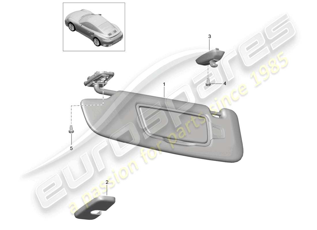 a part diagram from the porsche 991 parts catalogue