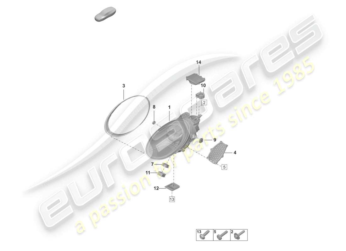 a part diagram from the porsche 2023 (992-1 turbo / s) parts catalogue